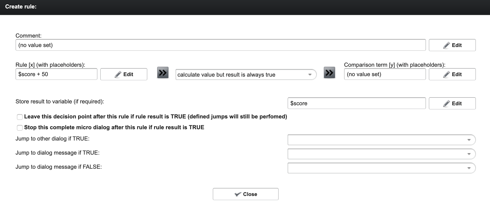 Decision point calculate