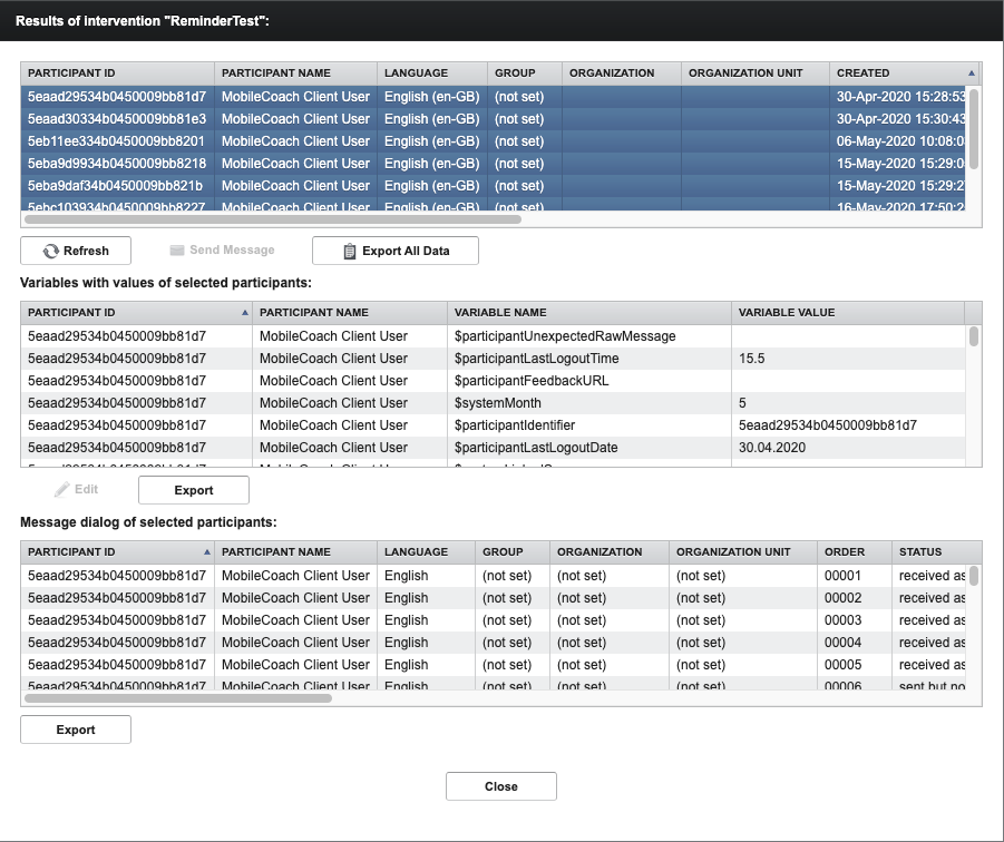 Exporting Data